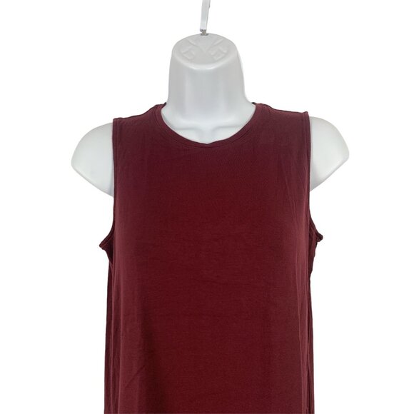 Nine West Soft Spun Burgundy Sleeveless Tank Top Womens Casual Summer Size Small - Picture 2 of 8